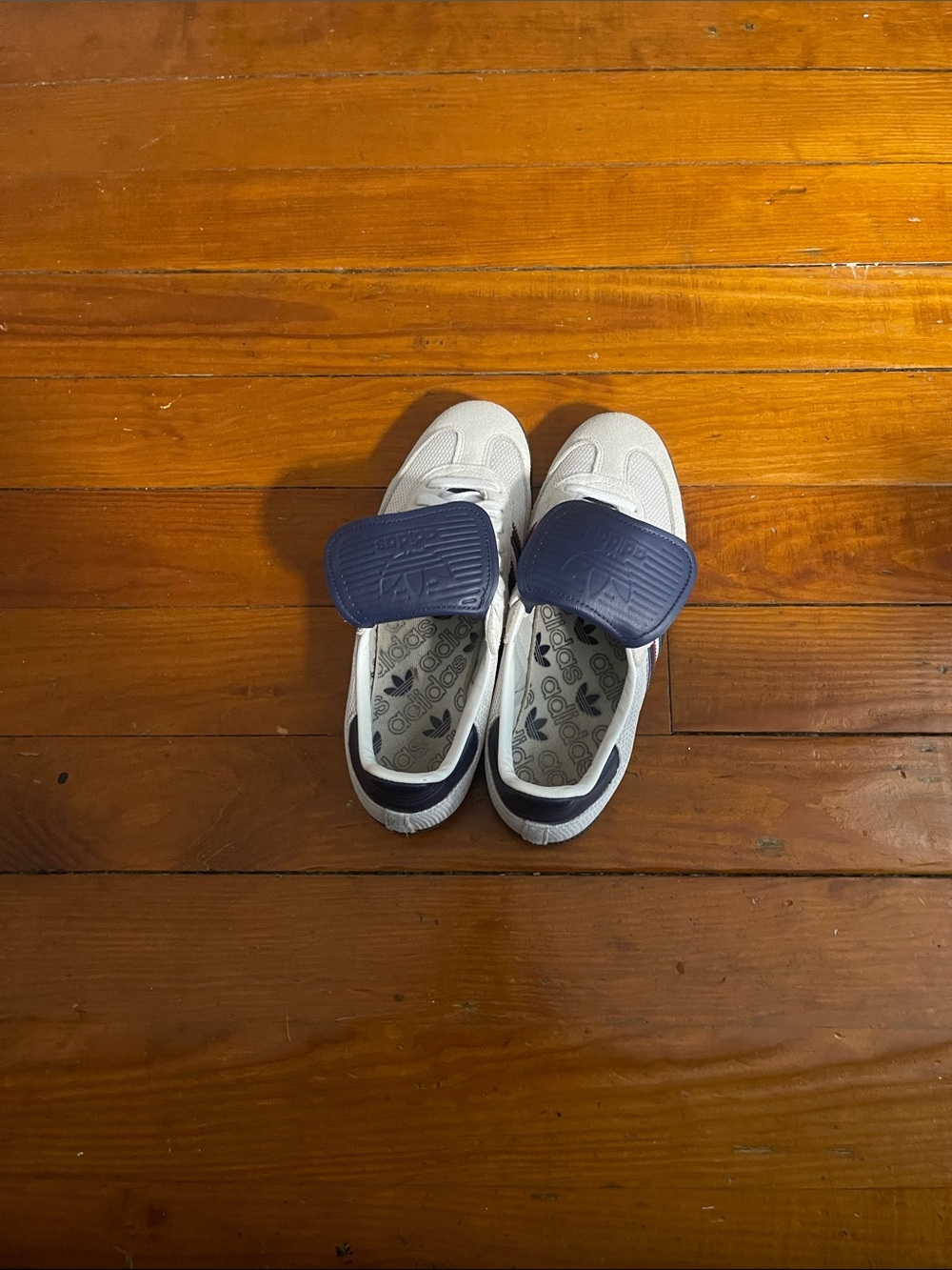 adidas White & Navy samba Sneakers
